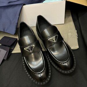 Prada black women's loafers